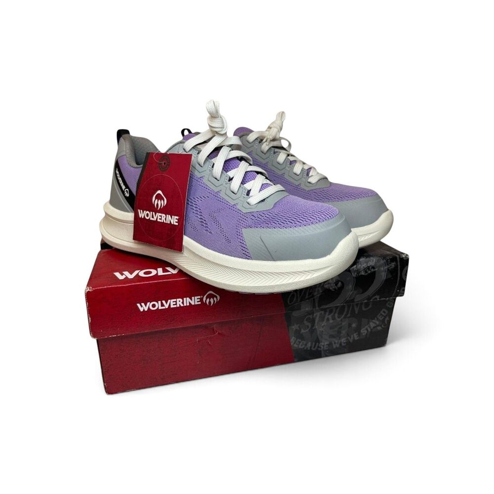 WOLVERINE Bolt Knit Lavender Composite Toe, Womens' Size 9.5. NEW IN BOX